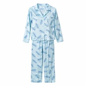 Shut Eye Powder Blue “Spoiled” Print Pajama Set